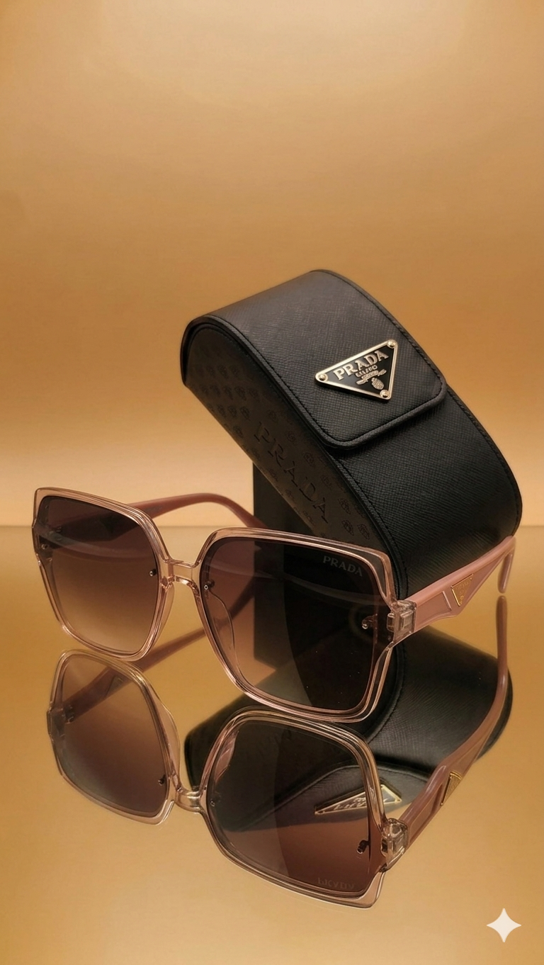 Prada Sunglasses Women ( Pink Gold Edition )