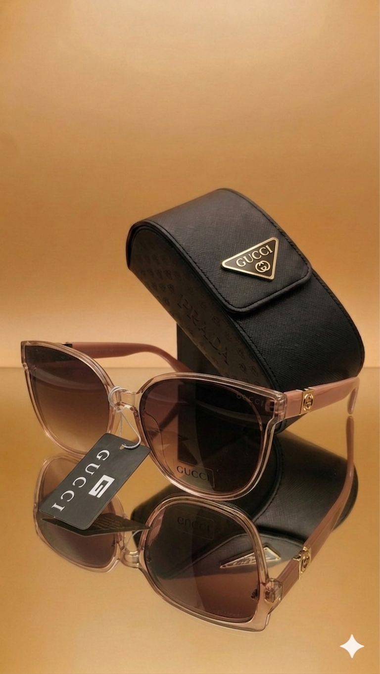 Gucci Sunglasses Women ( Pink Gold Edition )