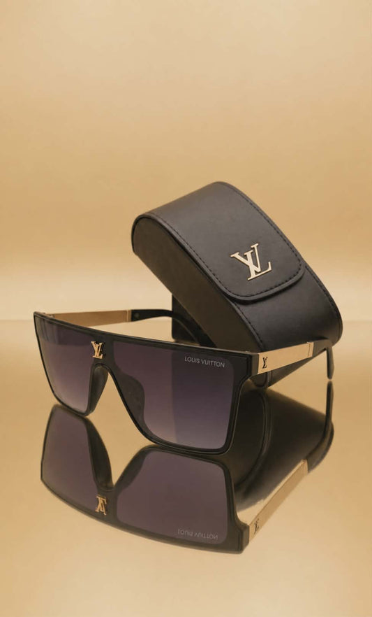 Luis Vuitton Sunglasses Men (Gold Black Edition )