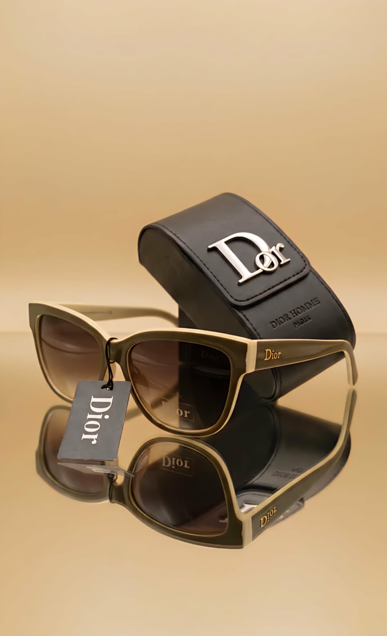 Dior Sunglasses Women ( Black & Gold )